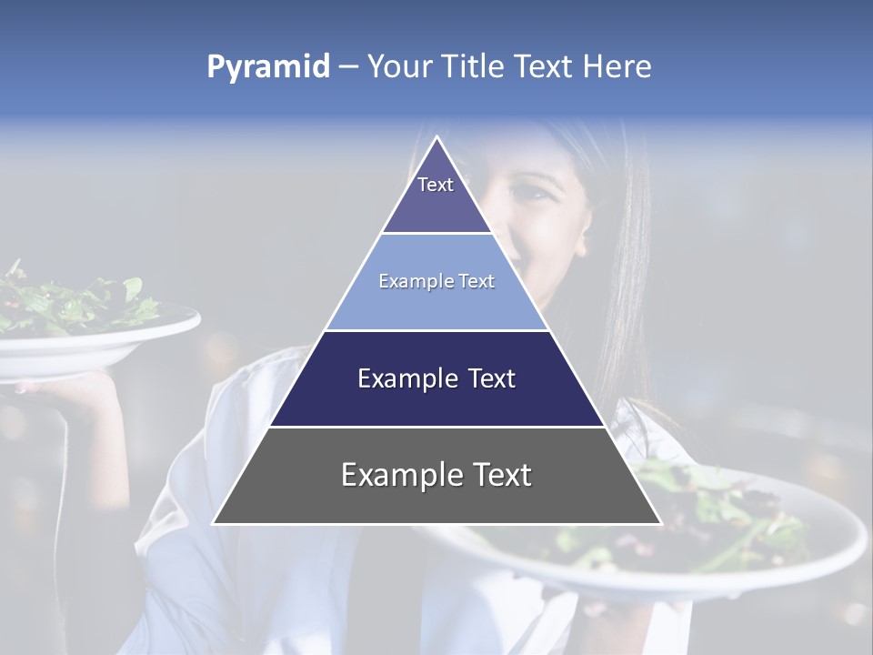 A Woman Holding A Plate With A Salad On It PowerPoint Template