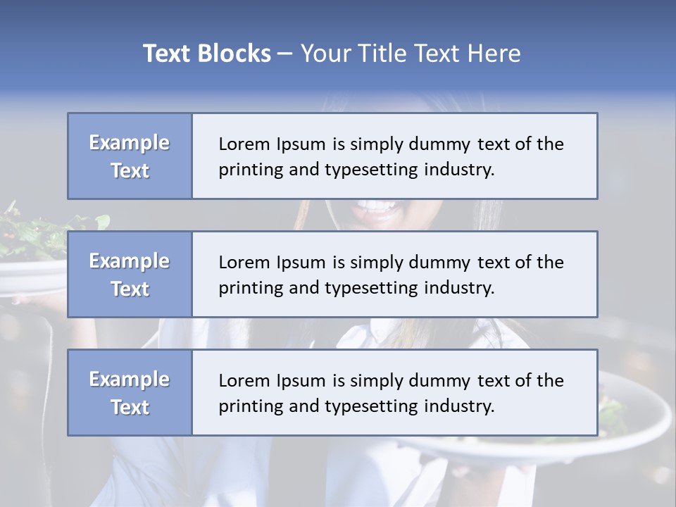 A Woman Holding A Plate With A Salad On It PowerPoint Template