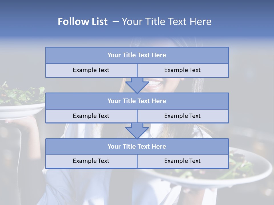 A Woman Holding A Plate With A Salad On It PowerPoint Template