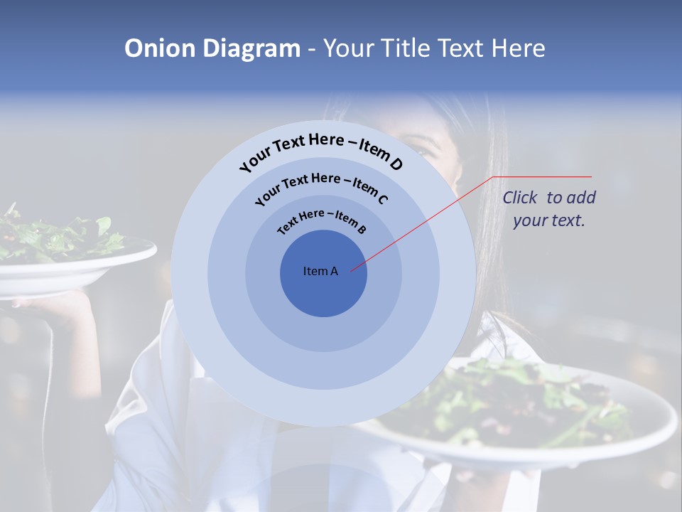 A Woman Holding A Plate With A Salad On It PowerPoint Template
