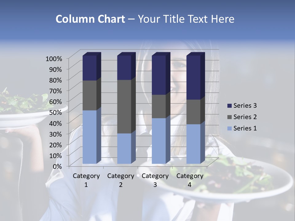 A Woman Holding A Plate With A Salad On It PowerPoint Template