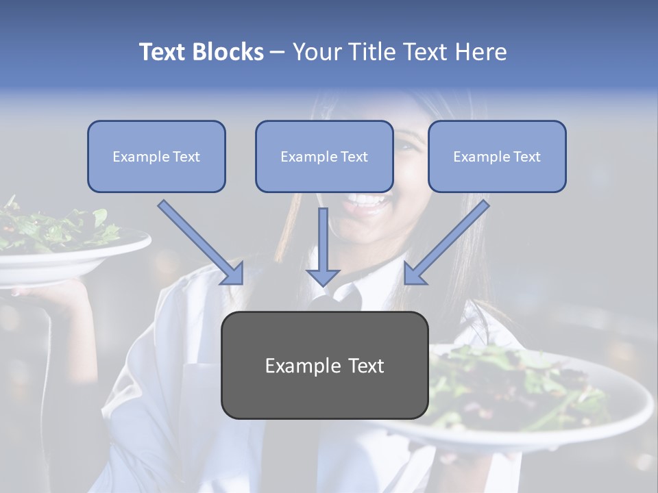 A Woman Holding A Plate With A Salad On It PowerPoint Template