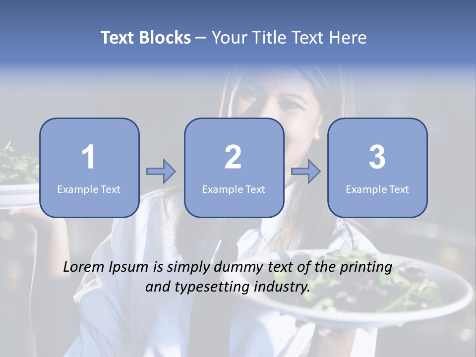 A Woman Holding A Plate With A Salad On It PowerPoint Template