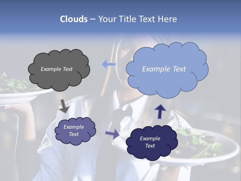 A Woman Holding A Plate With A Salad On It PowerPoint Template