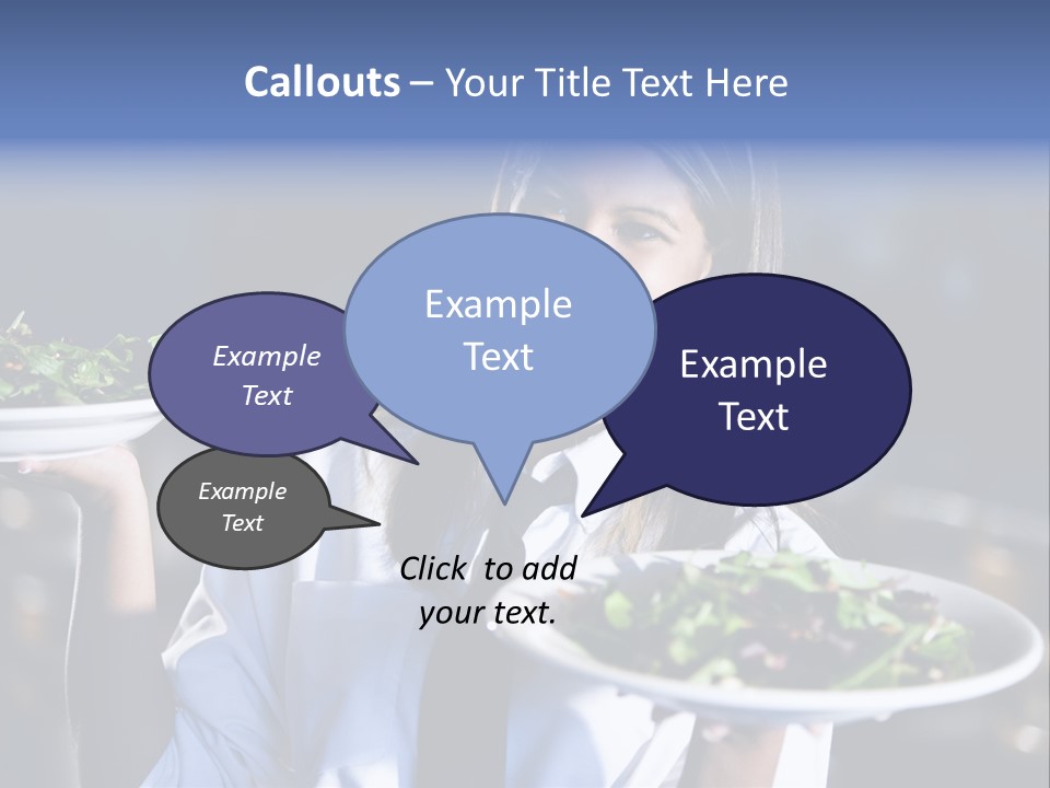 A Woman Holding A Plate With A Salad On It PowerPoint Template