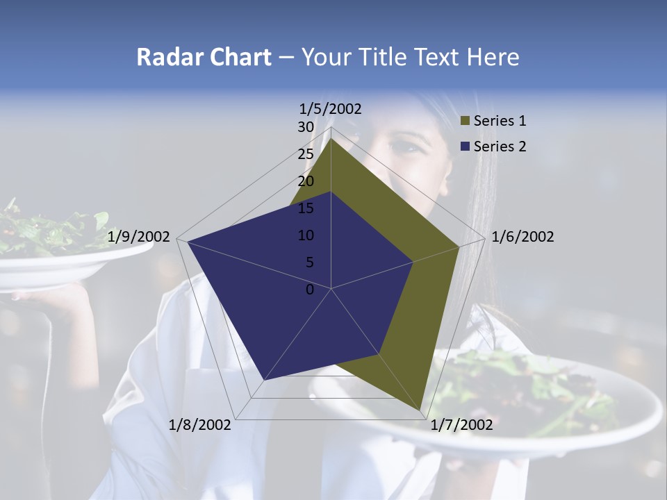 A Woman Holding A Plate With A Salad On It PowerPoint Template