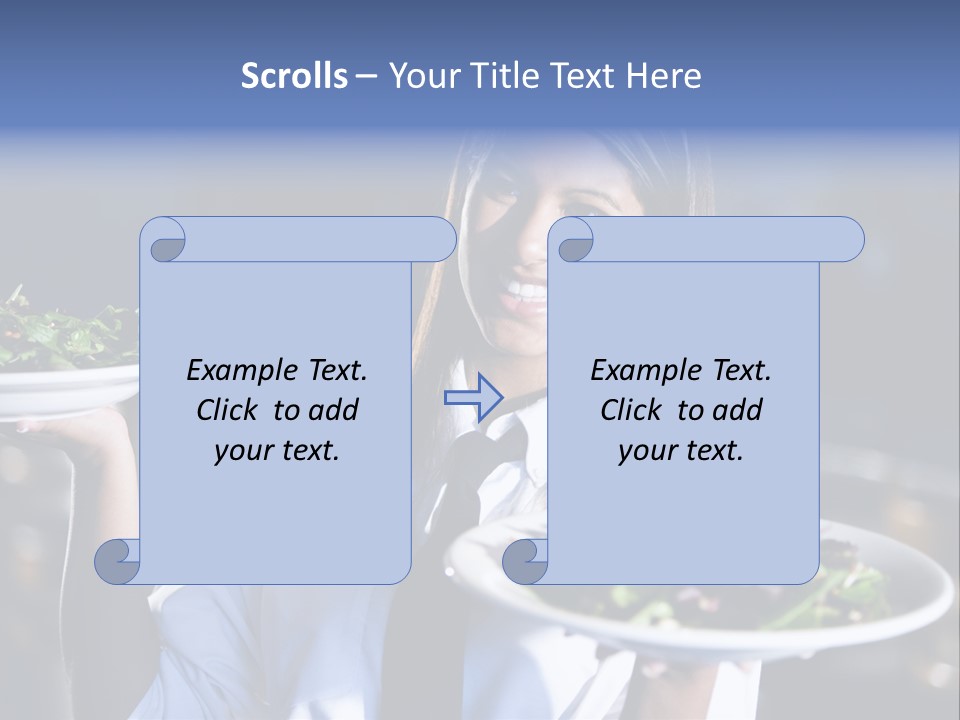 A Woman Holding A Plate With A Salad On It PowerPoint Template