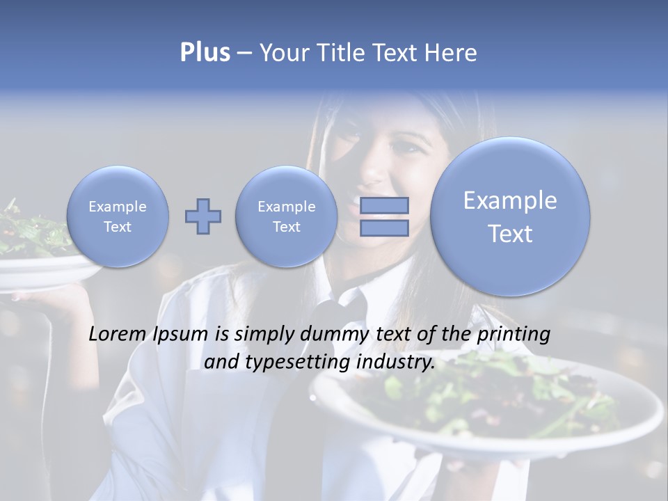 A Woman Holding A Plate With A Salad On It PowerPoint Template