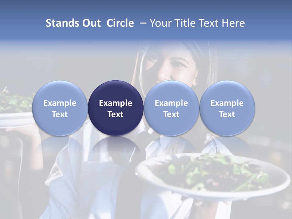 A Woman Holding A Plate With A Salad On It PowerPoint Template