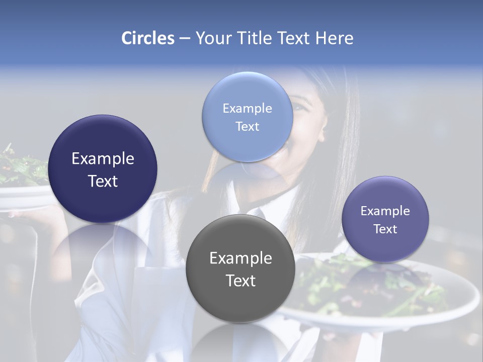 A Woman Holding A Plate With A Salad On It PowerPoint Template