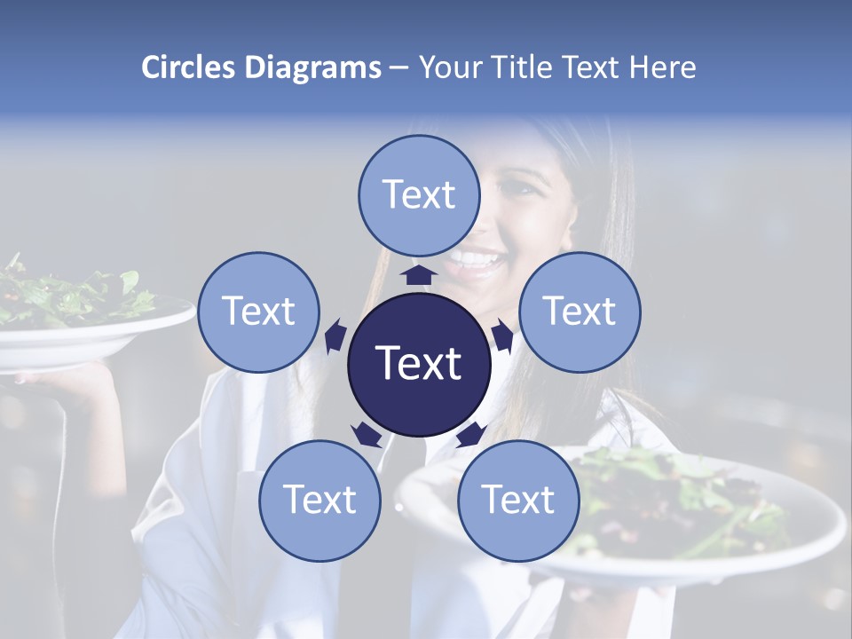 A Woman Holding A Plate With A Salad On It PowerPoint Template