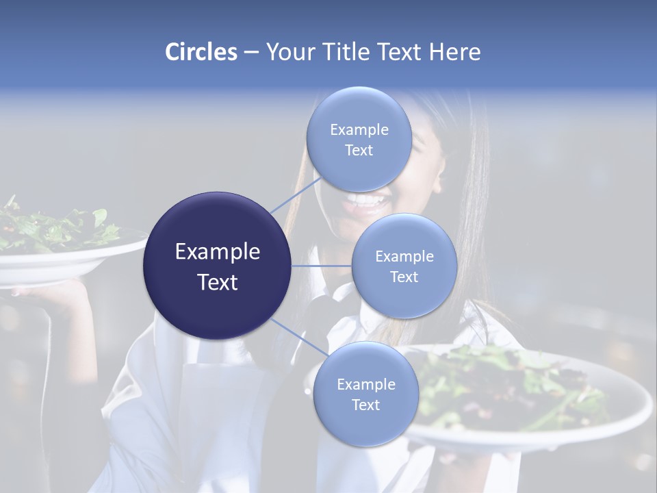 A Woman Holding A Plate With A Salad On It PowerPoint Template