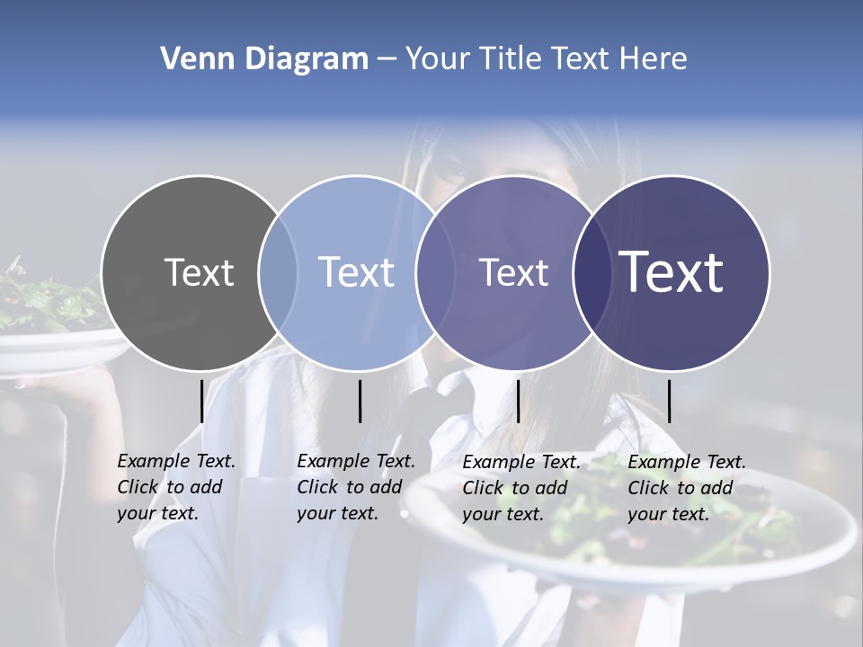 A Woman Holding A Plate With A Salad On It PowerPoint Template