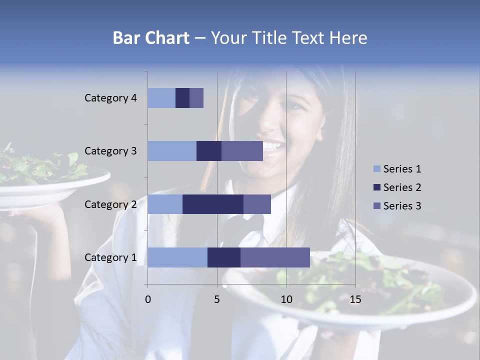 A Woman Holding A Plate With A Salad On It PowerPoint Template