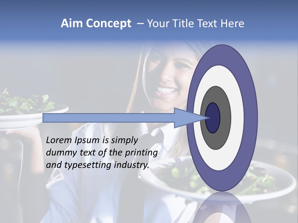 A Woman Holding A Plate With A Salad On It PowerPoint Template