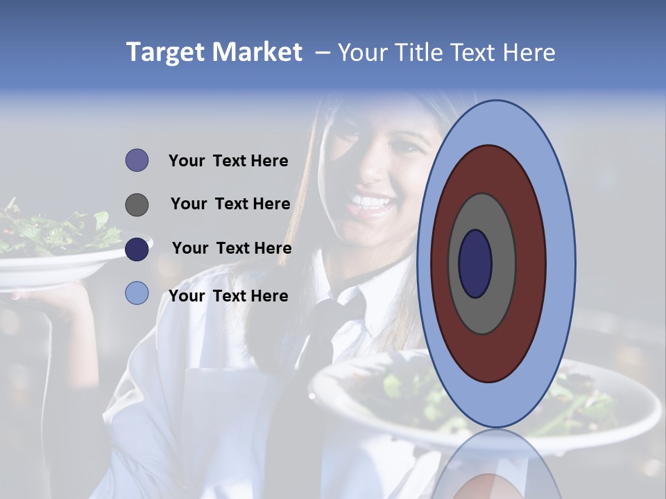 A Woman Holding A Plate With A Salad On It PowerPoint Template