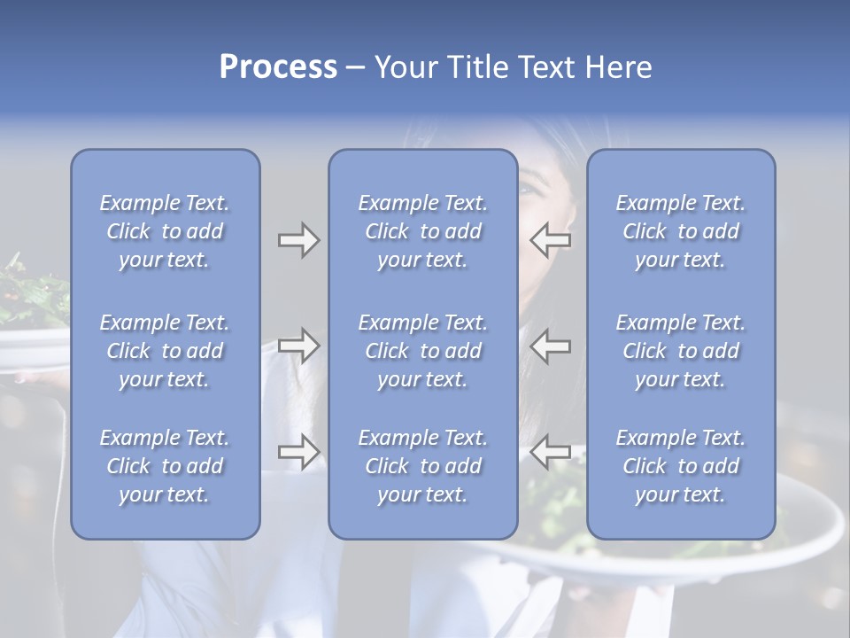 A Woman Holding A Plate With A Salad On It PowerPoint Template