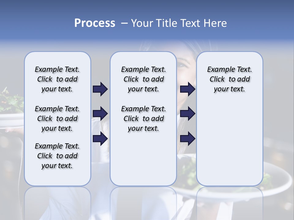 A Woman Holding A Plate With A Salad On It PowerPoint Template