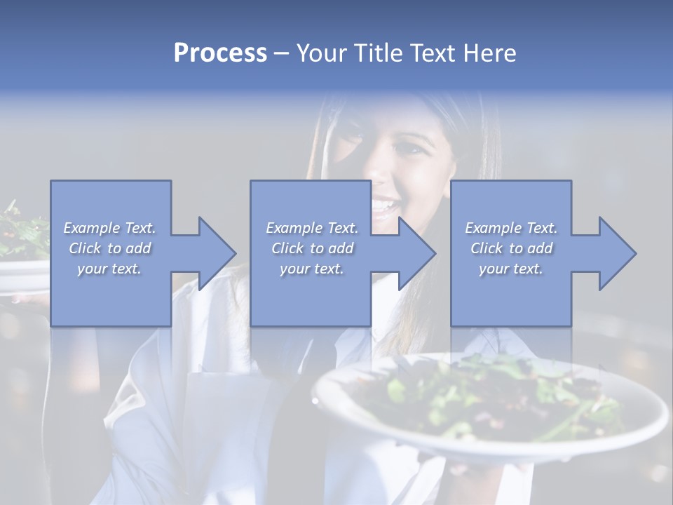 A Woman Holding A Plate With A Salad On It PowerPoint Template
