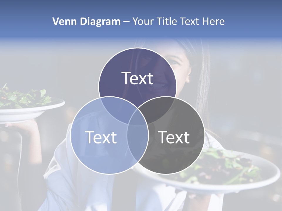 A Woman Holding A Plate With A Salad On It PowerPoint Template