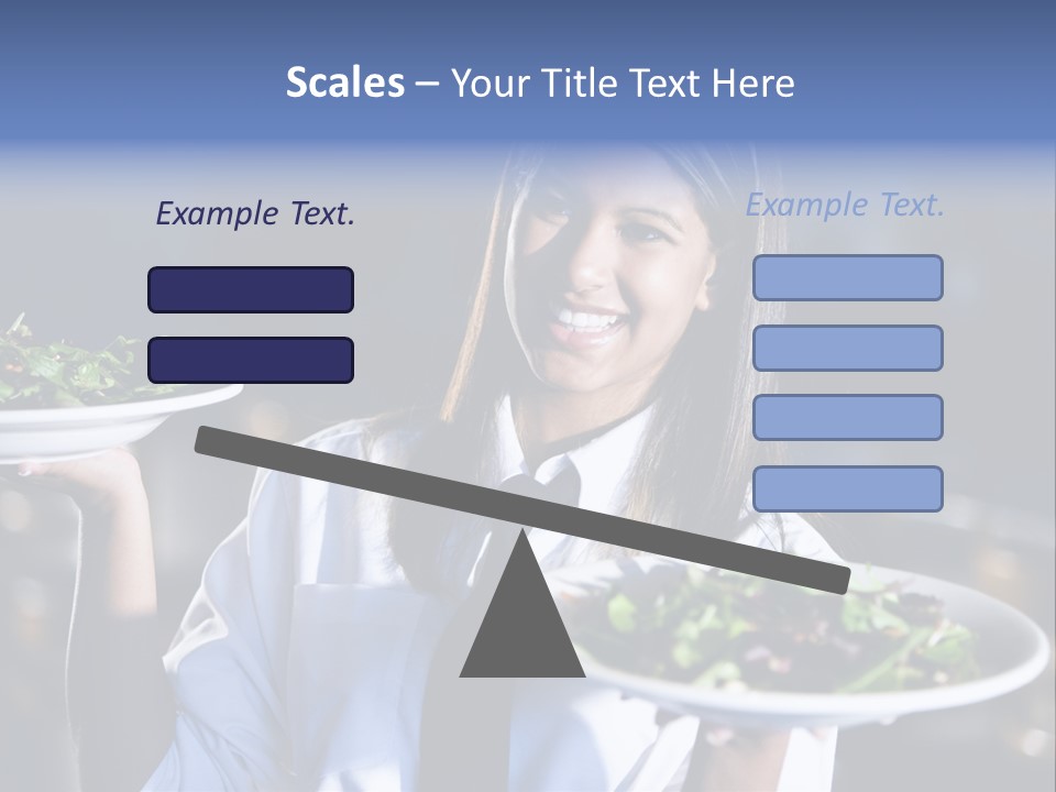 A Woman Holding A Plate With A Salad On It PowerPoint Template