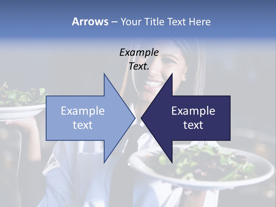 A Woman Holding A Plate With A Salad On It PowerPoint Template