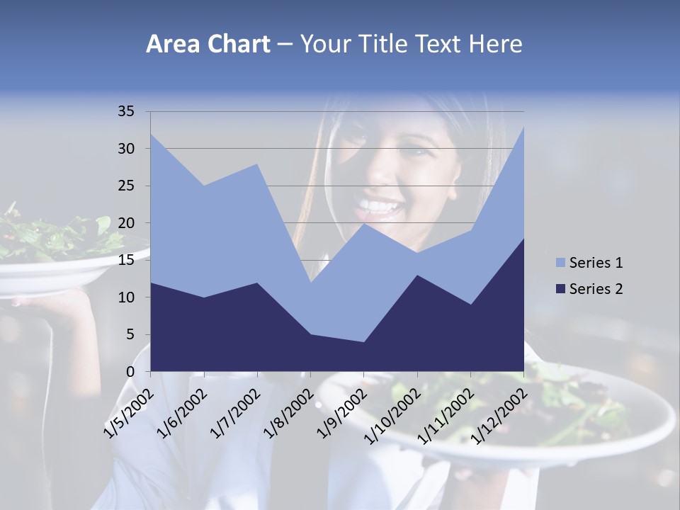 A Woman Holding A Plate With A Salad On It PowerPoint Template