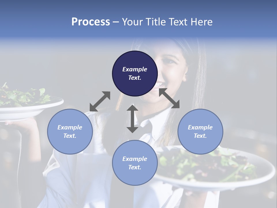 A Woman Holding A Plate With A Salad On It PowerPoint Template
