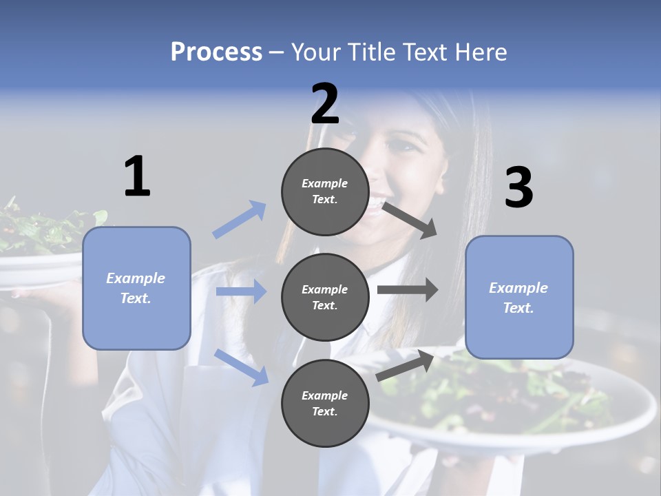 A Woman Holding A Plate With A Salad On It PowerPoint Template