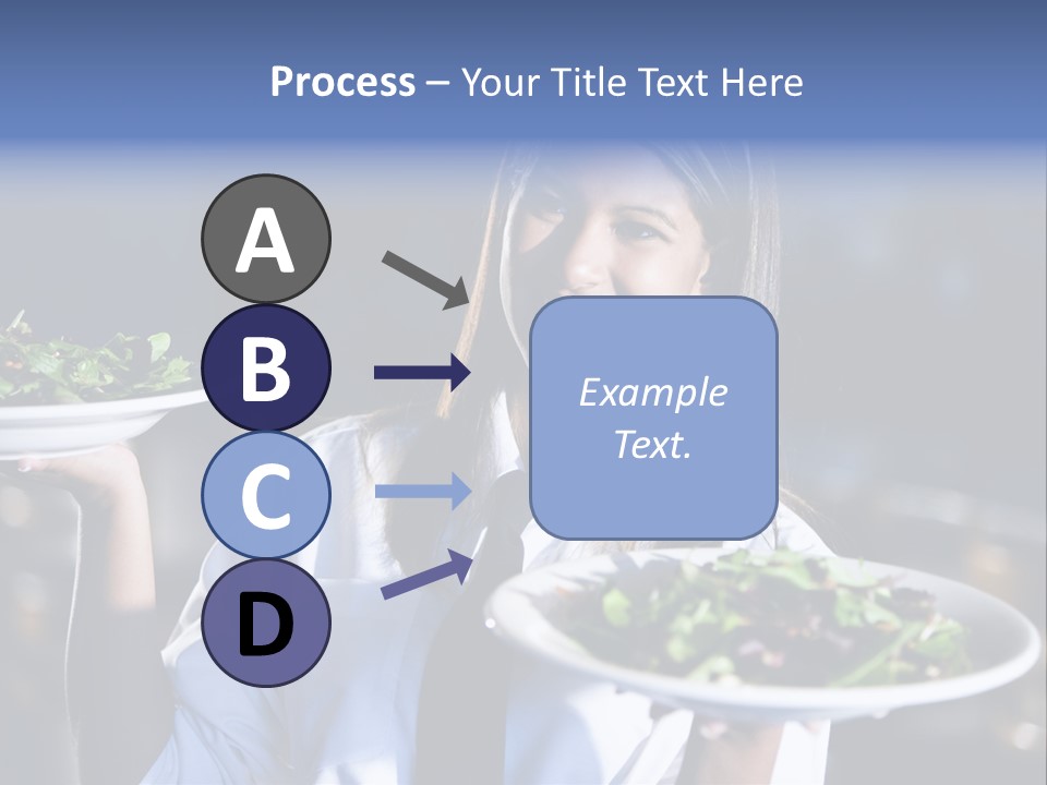 A Woman Holding A Plate With A Salad On It PowerPoint Template