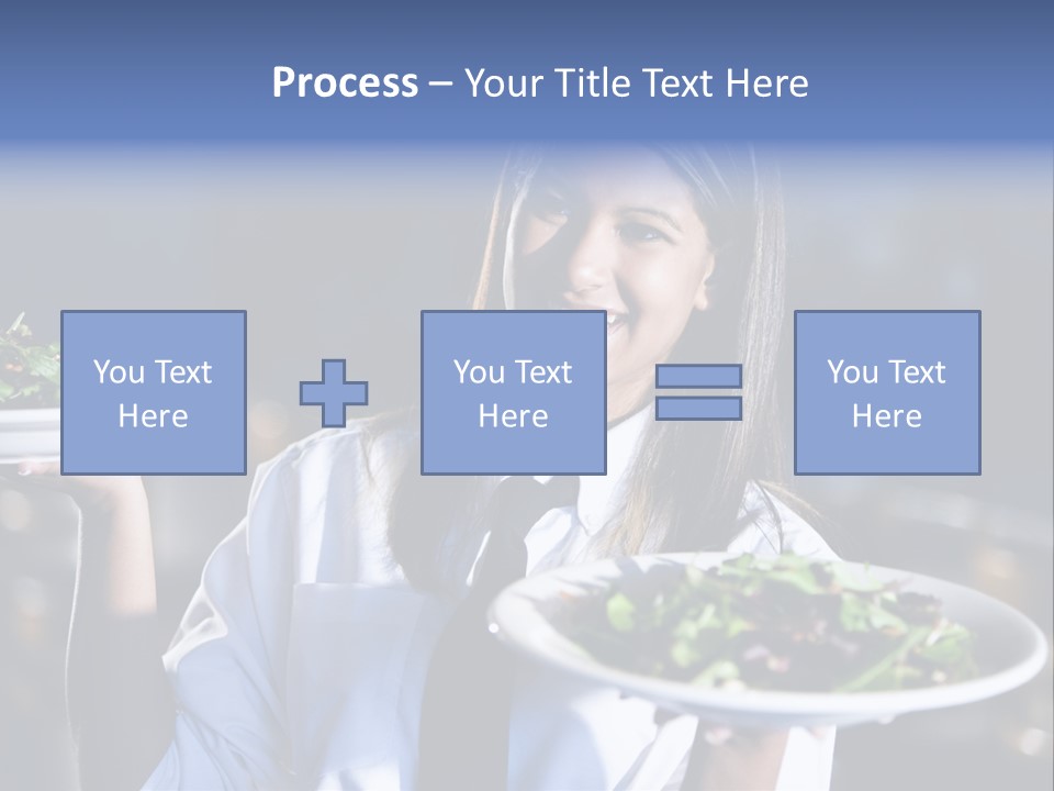 A Woman Holding A Plate With A Salad On It PowerPoint Template