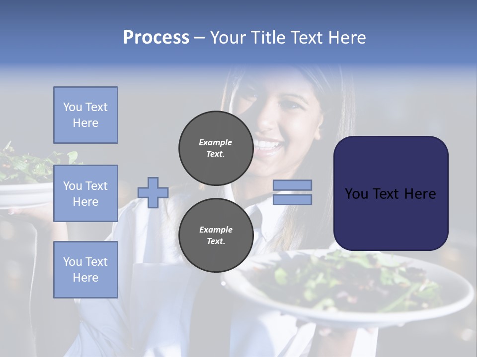 A Woman Holding A Plate With A Salad On It PowerPoint Template