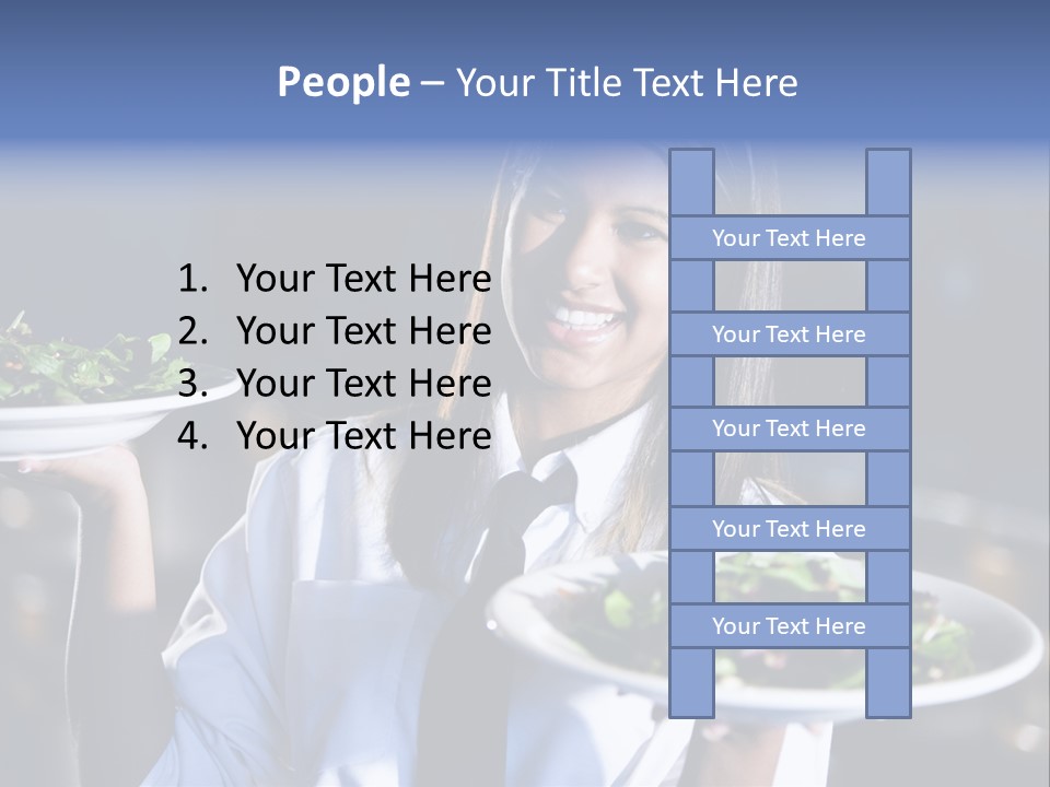 A Woman Holding A Plate With A Salad On It PowerPoint Template