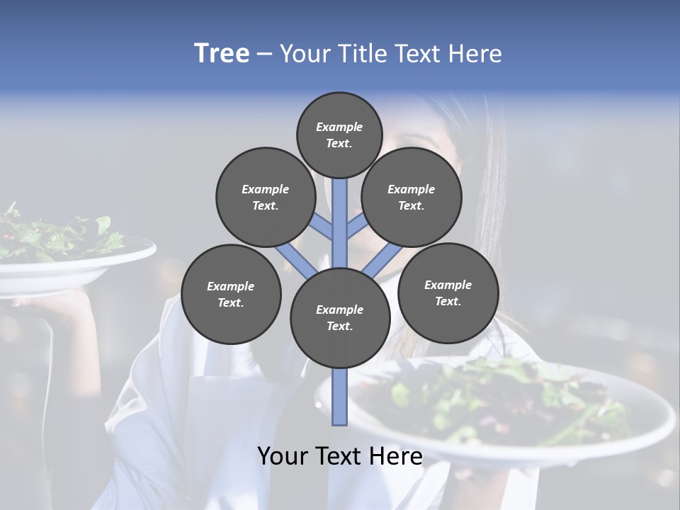 A Woman Holding A Plate With A Salad On It PowerPoint Template