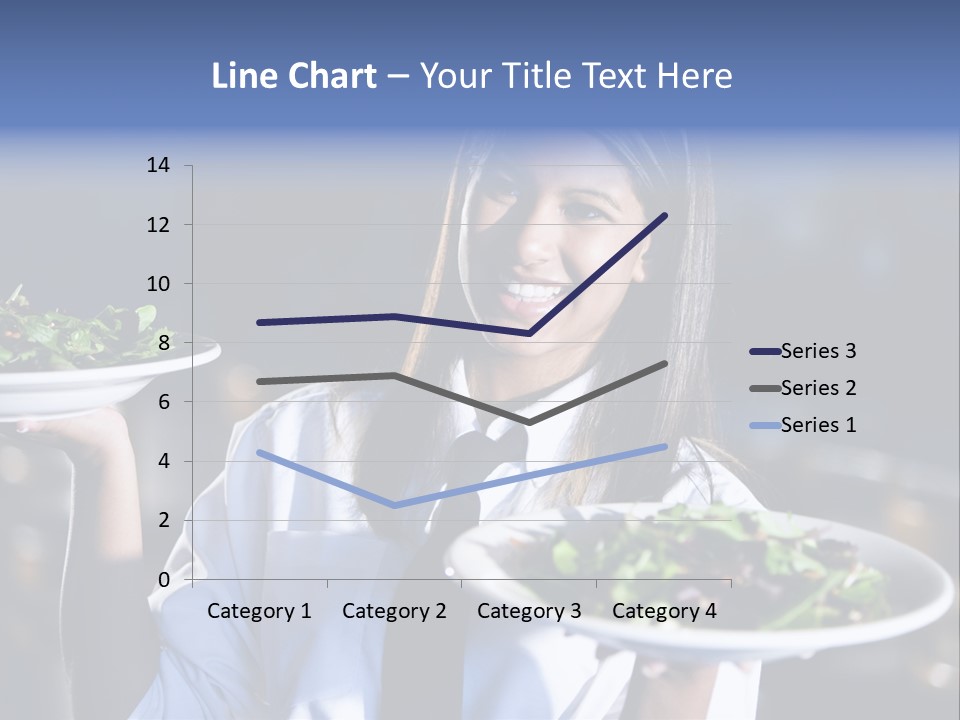 A Woman Holding A Plate With A Salad On It PowerPoint Template