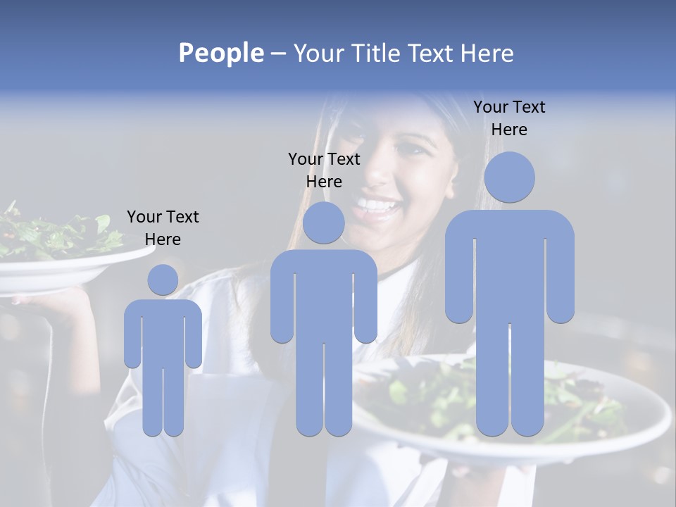 A Woman Holding A Plate With A Salad On It PowerPoint Template