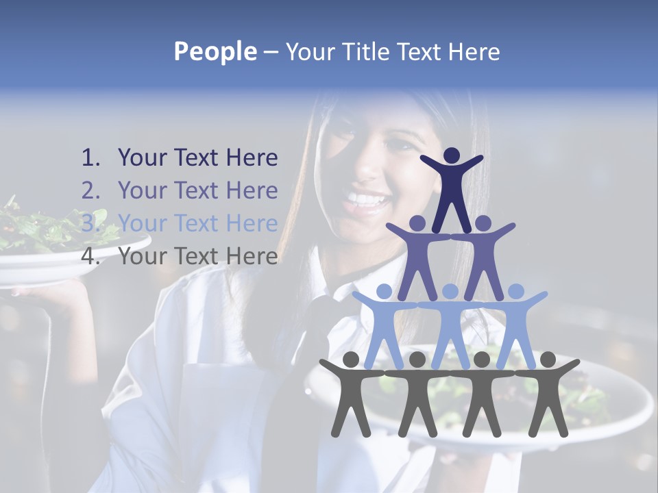 A Woman Holding A Plate With A Salad On It PowerPoint Template