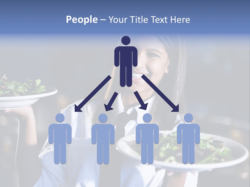 A Woman Holding A Plate With A Salad On It PowerPoint Template