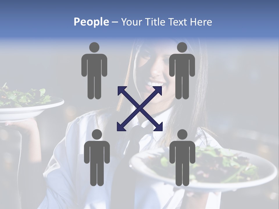 A Woman Holding A Plate With A Salad On It PowerPoint Template