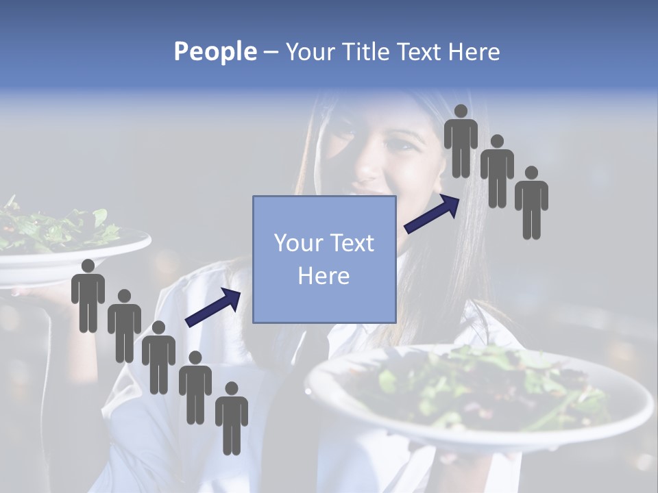 A Woman Holding A Plate With A Salad On It PowerPoint Template