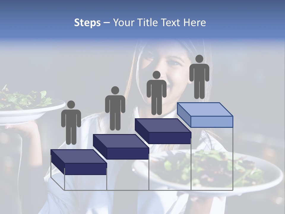 A Woman Holding A Plate With A Salad On It PowerPoint Template
