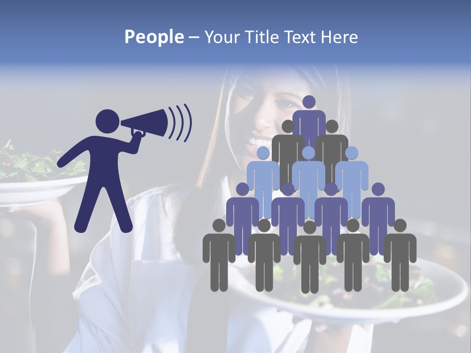 A Woman Holding A Plate With A Salad On It PowerPoint Template