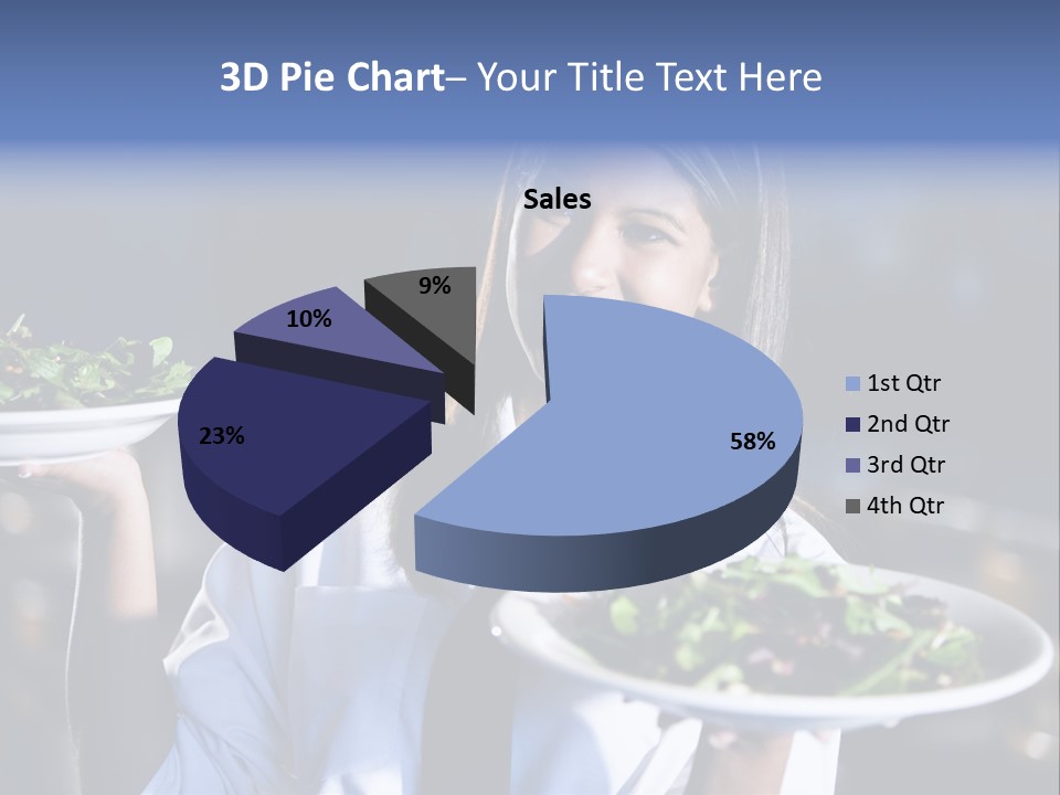 A Woman Holding A Plate With A Salad On It PowerPoint Template
