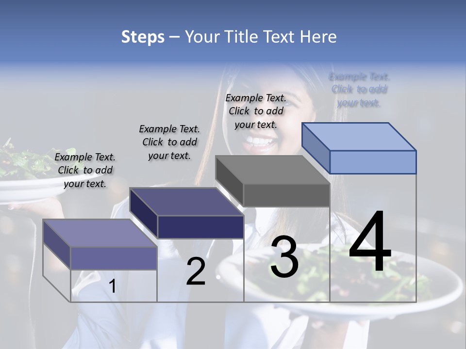 A Woman Holding A Plate With A Salad On It PowerPoint Template