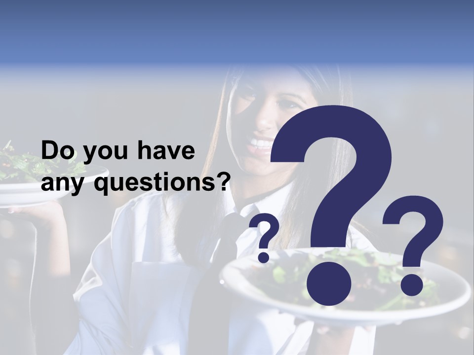 A Woman Holding A Plate With A Salad On It PowerPoint Template