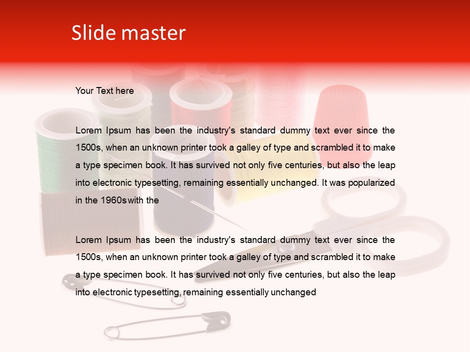 White Reed Handwork PowerPoint Template