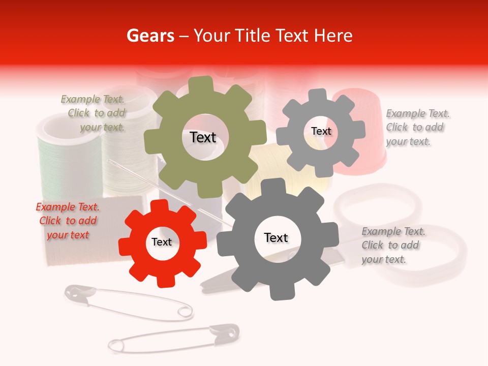 White Reed Handwork PowerPoint Template