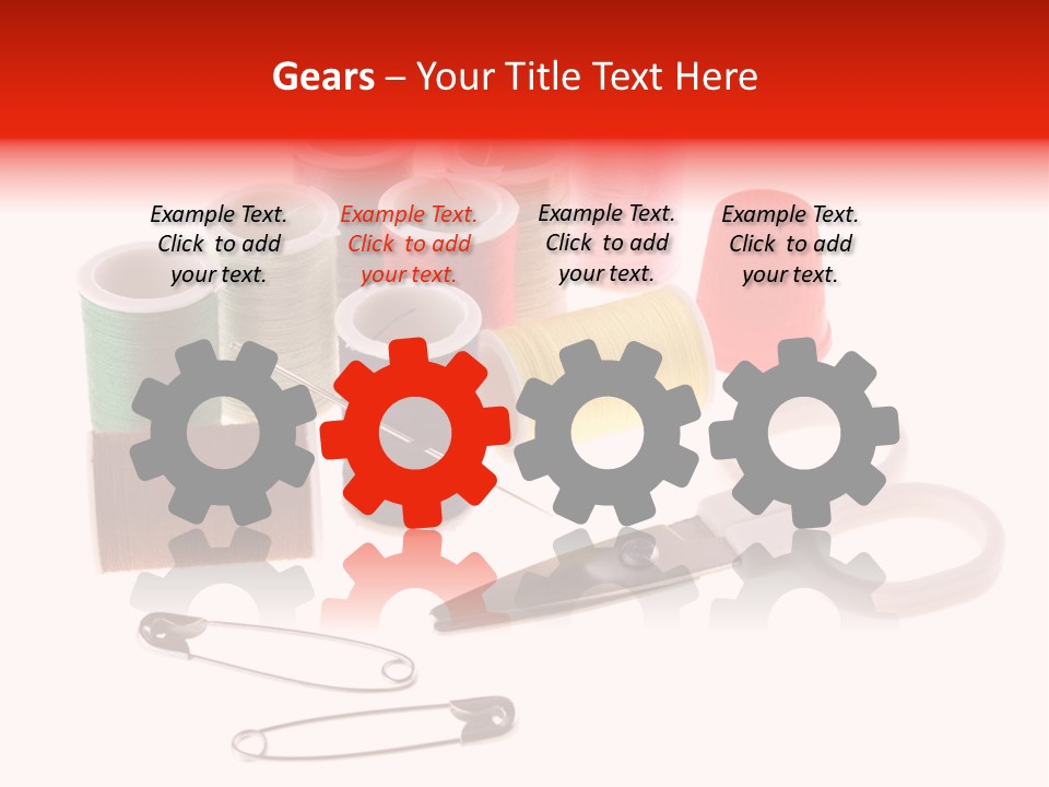 White Reed Handwork PowerPoint Template