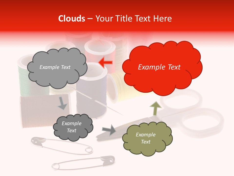 White Reed Handwork PowerPoint Template