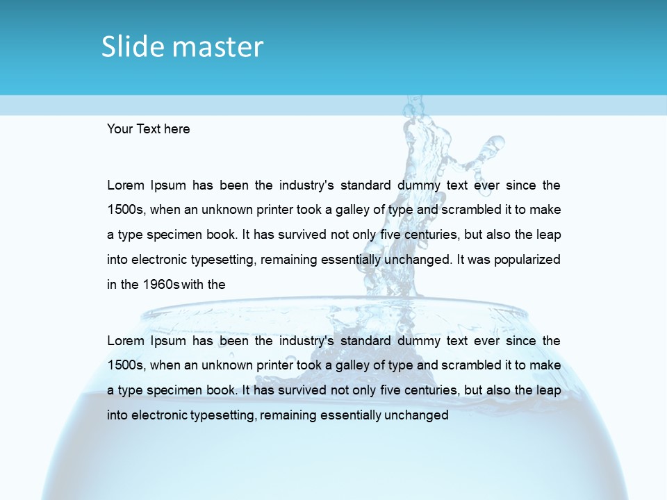 Concept Splash Swim PowerPoint Template